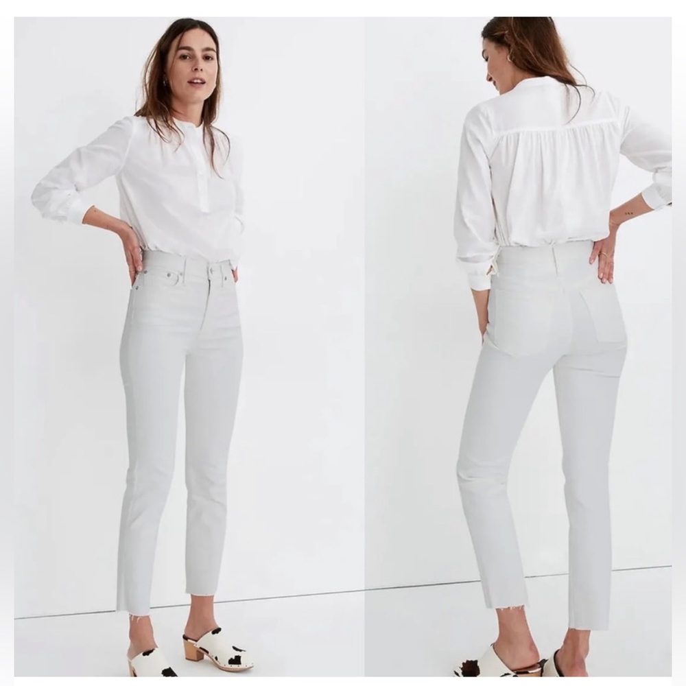 Madewell Perfect Vintage Jeans | Raw Hem Edition Tile White